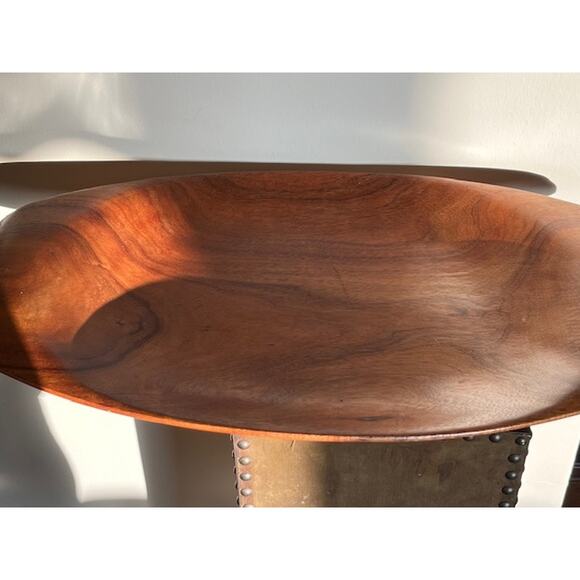 Signed BLAIR HAWAII Koa Wood Platter 25" Mid-Century Modern Vintage 50s/60s - Picture 6 of 6